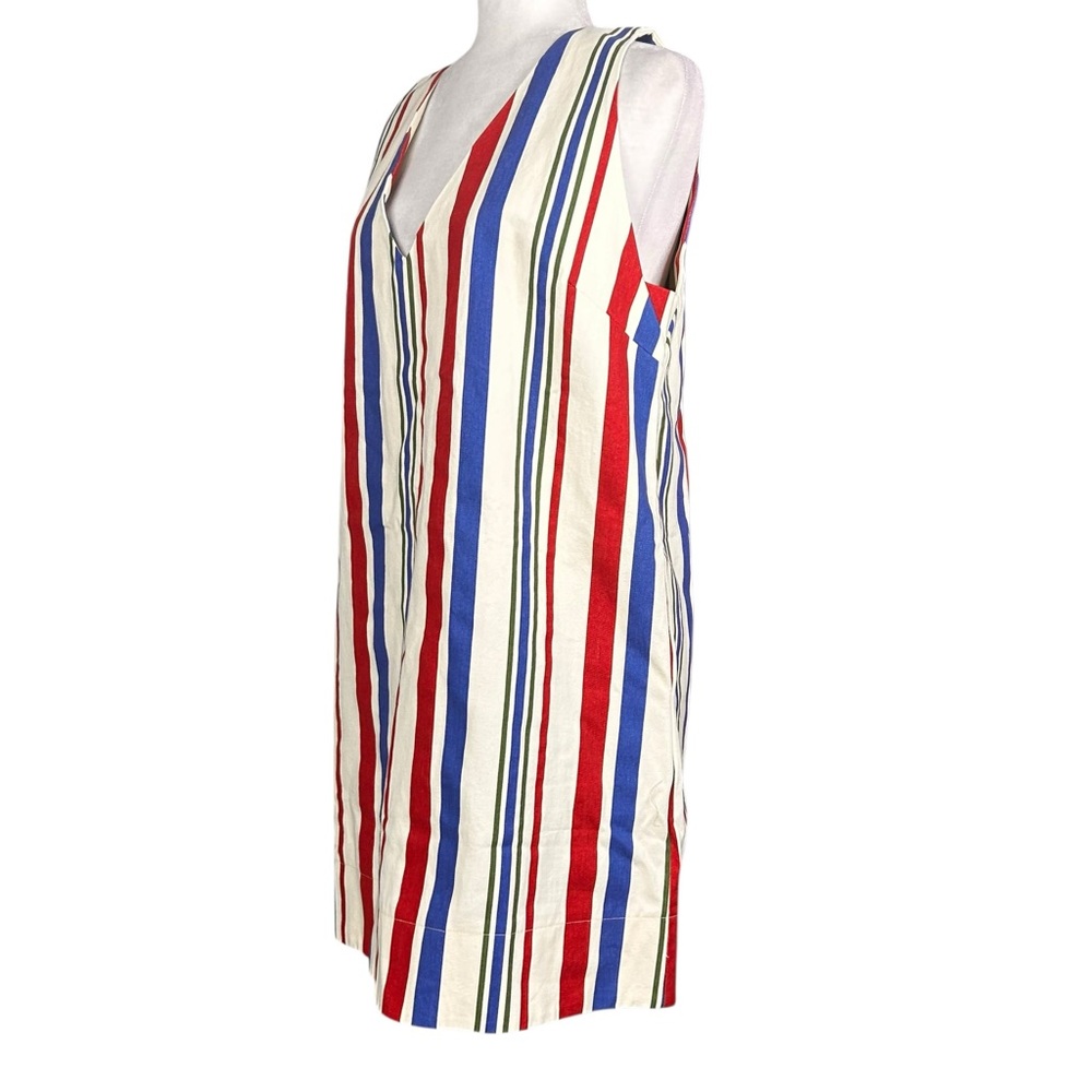 Pomander Place L Americana Stripe Kira Mini Dress Preppy Coastal Pockets Stripes - Picture 7 of 13